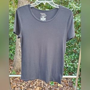 Women's Time and Tru Black T-shirt Size Large (12/14)| Great Condition